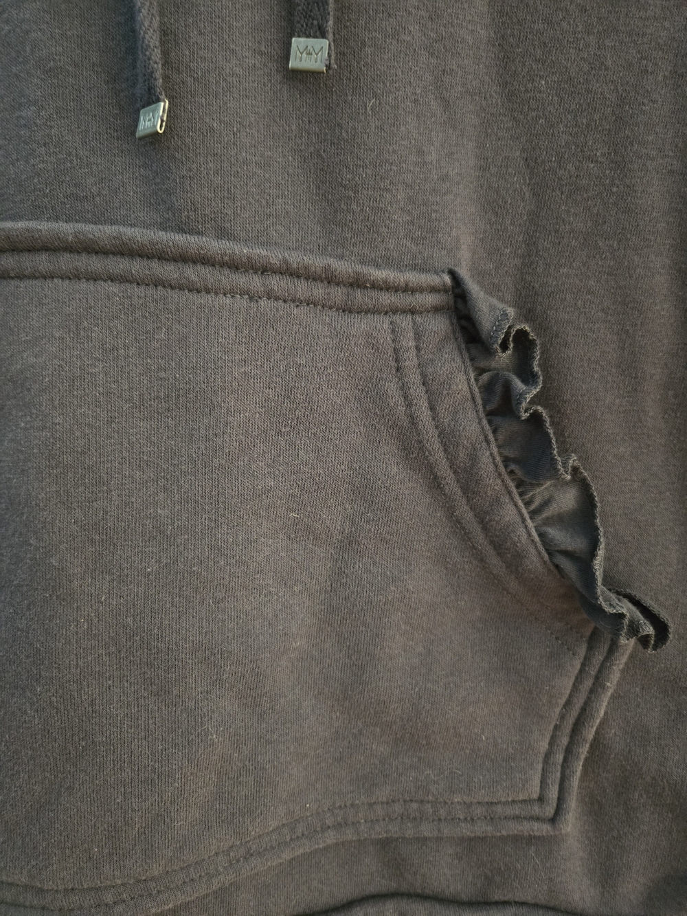 Make + Model Women's Hoodie with Ruffle Trim - Picture 3 of 4